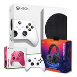 Xbox Series S Com 2 Controles (1 Rosa E 1 Branco) + Headset