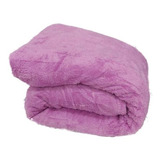 Cobertor Life Tex Ii Microfibra Cor Violeta-escuro Com Design Liso De 200cm X 180cm