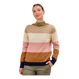 Sweater Dama Tejido Rayado Combinados De Colores Art  270