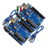 Kit 2x Pcs Italy Para Arduino Uno R3 Mega328p Atmega16u2