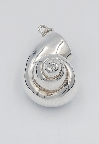 Dije Fósil De Caracol Plata