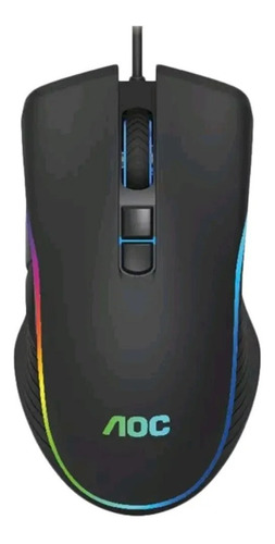 Mouse Gamer Profesional Usb 2400dpi Luces Rgb Aoc Gm100 