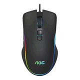 Mouse Gamer Profesional Usb 2400dpi Luces Rgb Aoc Gm100 