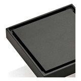 Ralo Invisivel Preto Fosco 10x10cm Banheiro Area Gourmet 