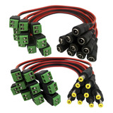 10 Pares Macho Y Hembra Dc Power Pigtail 18 Awg 5a Cabl...