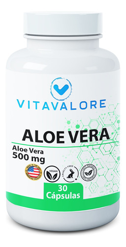 Aloe Vera 30 Cápsulas Origen Estados Unidos - Vitavalore