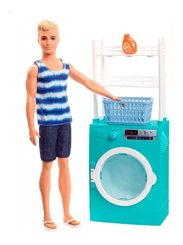 Muñeco Ken Con Mobiliario - Original Barbie Mattel !