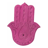 Porta Sahumerios Artesanal Mano De Fátima - Hamsa Magenta #o