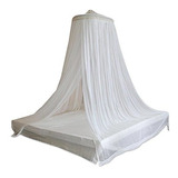 Toldo De Cama De Algodón Hecho A Mano Blanco Novica Con Anil