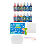 Kit De Pintura G Marbling Para Niños; 6 Colores, Regalo Para
