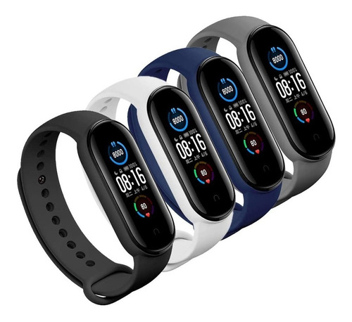 Kit Com 4 Pulseiras Premium De Silicone P\u002F Xiaomi Mi Band 5 | Frete grátis
