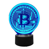 Luz De Noche Led Bitcoin Para La Decoración De La Cuarto