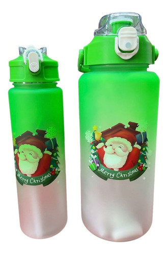 Botella Duo Termo Motivacional Navideño 2pcs Stickers