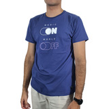 Remera Efecto Uno Lifestyle Hombre Music On Azul Blw