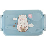Miniso We Bare Bears Bento Fiambrera Portátil De Plástico Si