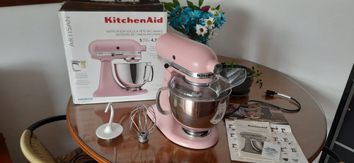 Batidora Kitchenaid Artisan Rosa Mate Usada