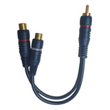 Cable Extensión Audio Video Divisor  Rca 1 Macho 2 Hembra