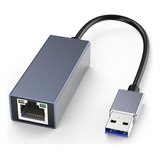 Adaptador Ethernet Usb 3.0 A Rj45 Gigabit Lan 1000 Mbps