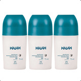 Kit 03 Desodorante Roll On Natura Kaiak Masculino 75ml Cada