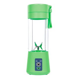 Licuadora Portátil Electroland Fruit Juicer Cup 380 Ml Con Usb Verde Y Jarra De Acrílico