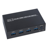 Conmutador Kvm Hdmi/usb 2 En 1 Aimos Am-kvm 201cl Soporte Hd