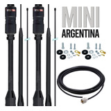 2 Antena Embutida Black Px Mini Argentina 1,07m + Cabo 5,5m