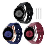 3 Mallas De Silicona Samsung Galaxy Watch 4 Band 40mm/44mm 