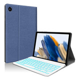 Funda Con Teclado Juqitech Para Galaxy Tab A8 Azul