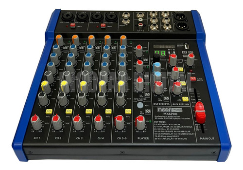 Consola Mixer Moon Mx6pro 6 Canales-usb 99 Efectos Bluetooth