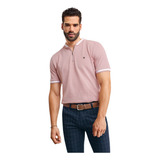 Playera Polo Con Textura Rosa 906-18