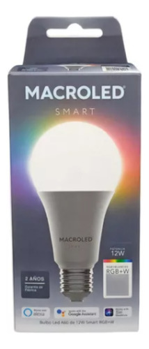 Lampara Smart A60 12w Wifi+bluetooth - Rgb-blancos Macroled