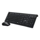 Combo Teclado E Mouse Sem Fio Multimídia Usb Preto Tc212