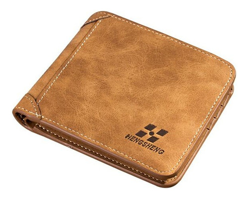 Billetera Plegable De Cuero Para Hombre, Billetera De Negoci