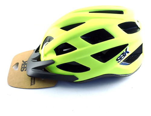 Casco Para Bicicleta Sbk S311 Con Luz Urbano / Mtb / Monop. Color Verde Mate Talle L