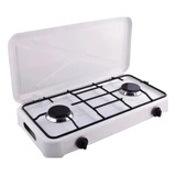 Encimera Cocina A Gas 2 Platos Con Tapa Camping Portatil