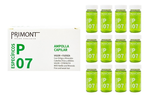 Primont P07 X 12 Ampollas Anti Caída Severa Cabello Débil 