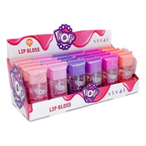 Lip Gloss Candy Infantil Teen Kit Vivai Box Com 24un Atacado Cor Rosa