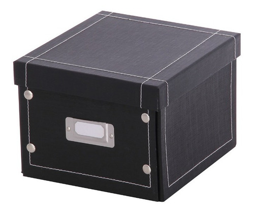 Caja Organizadora Negra Cosida Dvd 21,5x20,5x15cm The Pel