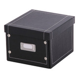 Caja Organizadora Negra Cosida Dvd 21,5x20,5x15cm The Pel