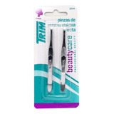 Pack De 2 Pinzas Trim Para Cejas Punta Oblicua Y Recta