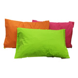 Fundas De Almohada Percal 144h 100% ALG 50 X 80 Cm Pack X2u