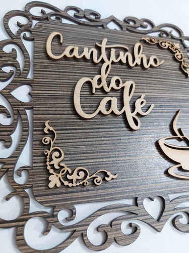 Quadro Cantinho Do Café Para Cozinha Copa Placa Charmosa