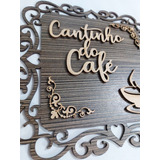 Quadro Cantinho Do Café Para Cozinha Copa Placa Charmosa