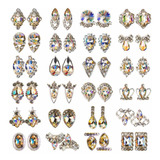 Cristal 48pcs Clavo Ab Gemas De Los Rhinestones Metáli...