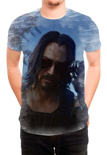 Cyberpunk 2077 Keanu Reeves Camiseta De Jogos Games Camisa