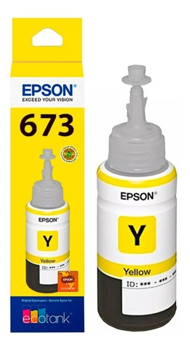 Tinta Epson T673 Amarillo Original L805 L810 L850 L1800