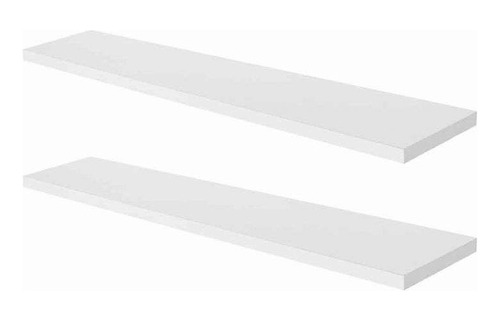 Prateleira Simples Branco 30x15 Cm Com Suporte Em Mdf