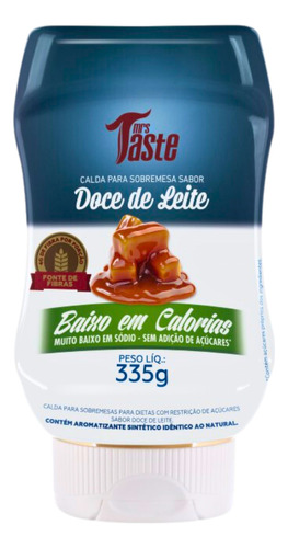 Calda Sobremesa Mrs Taste Doce De Leite- 335g - Zero Caloria