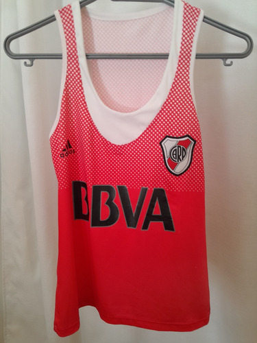 Musculosa Dama Talle L adidas De Algodón Roja Y Blanca