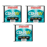 Maxell Disco Compacto Regrabable / Cd-rw / 4x / 3 Piezas